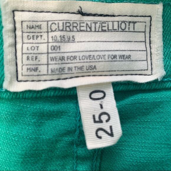 Current/Elliott Spearmint Green Skinny Jeans Size 25 - Picture 7 of 7